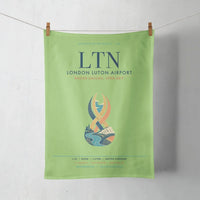 Thumbnail for London Luton Airport (LTN) design on light green towel