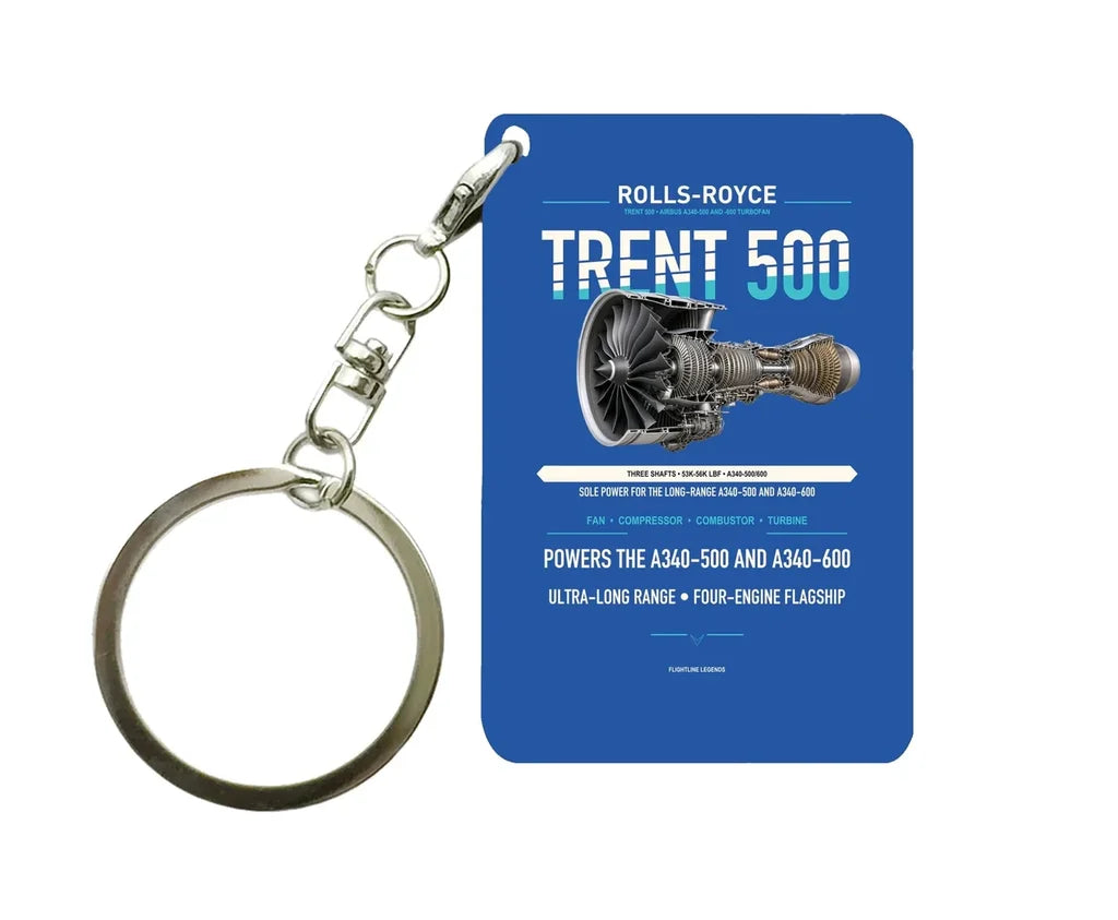 TRENT 500 Key Chain design on blue key chain