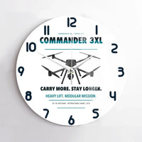 Thumbnail for Draganfly Commander 3XL design on white no frame wall clock