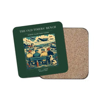 Thumbnail for The Old Timers' Bench - Designed Coasters design on dark green 1-piece