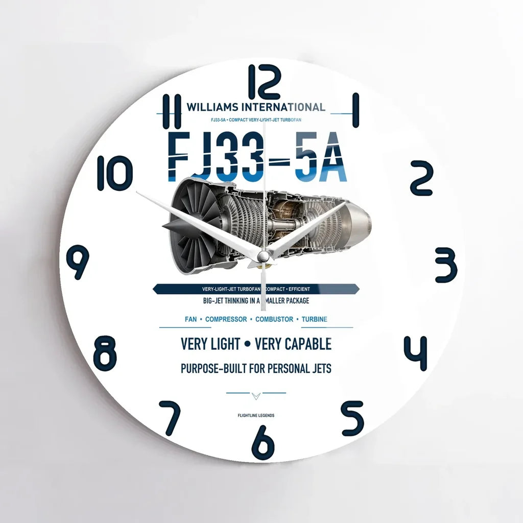 FJ33-5A design on white no frame wall clock