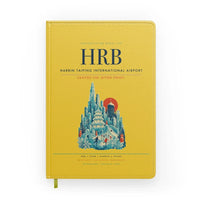 Thumbnail for Harbin Taiping International Airport (HRB) design on yellow notebook