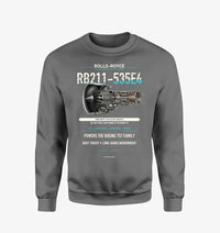 Thumbnail for RB211-535E4 design on gray sweatshirt