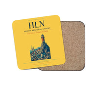 Thumbnail for Helena Regional Airport (HLN) design on yellow 1 piece coaster
