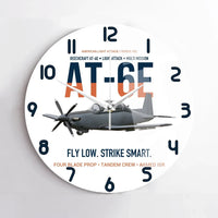Thumbnail for AT-6E Wolverine Light Attack design on white no frame wall clock