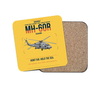 Thumbnail for Sikorsky MH-60R Seahawk design on yellow 1 piece coaster