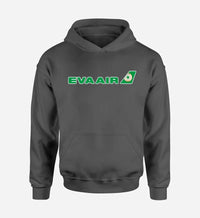 Thumbnail for EVA Air Airlines logo printed on dark gray hoodie