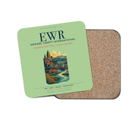 Thumbnail for Newark Liberty International Airport (EWR) design on light green 1 piece coaster