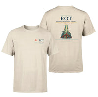 Thumbnail for Rotorua Regional Airport (ROT) design printed on beige double-side t-shirt