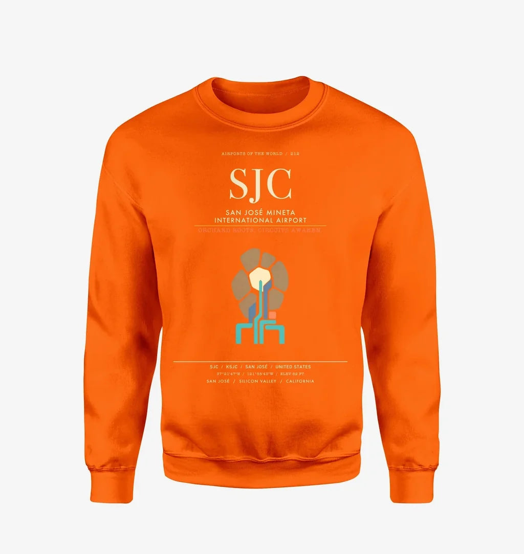 San Jose Mineta International Airport SJC Sweatshirt - Orange