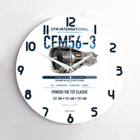 Thumbnail for CFM56-3 design on white no frame wall clock