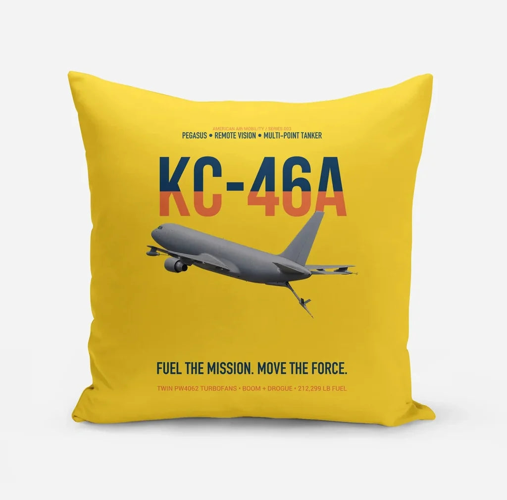 KC-46A PEGASUS design on yellow pillow