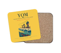 Thumbnail for Greater Moncton International Airport (YQM) design on yellow 1 piece coaster