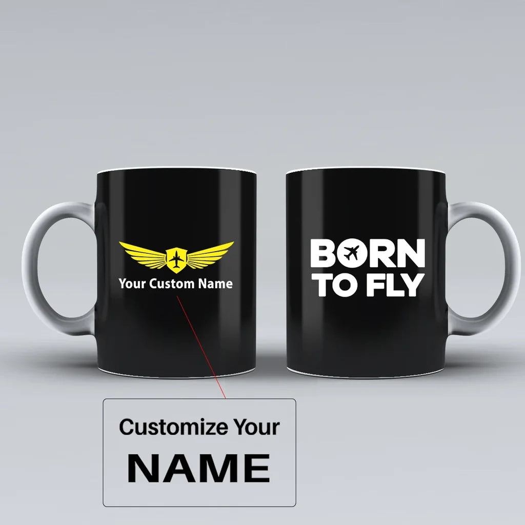 Customisable Born to Fly Mug - view 3