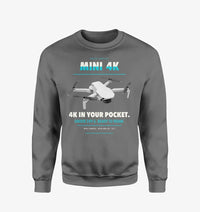 Thumbnail for DJI Mini 4K design on gray sweatshirt