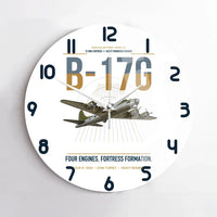 Thumbnail for B-17G Flying Fortress design on white no frame wall clock