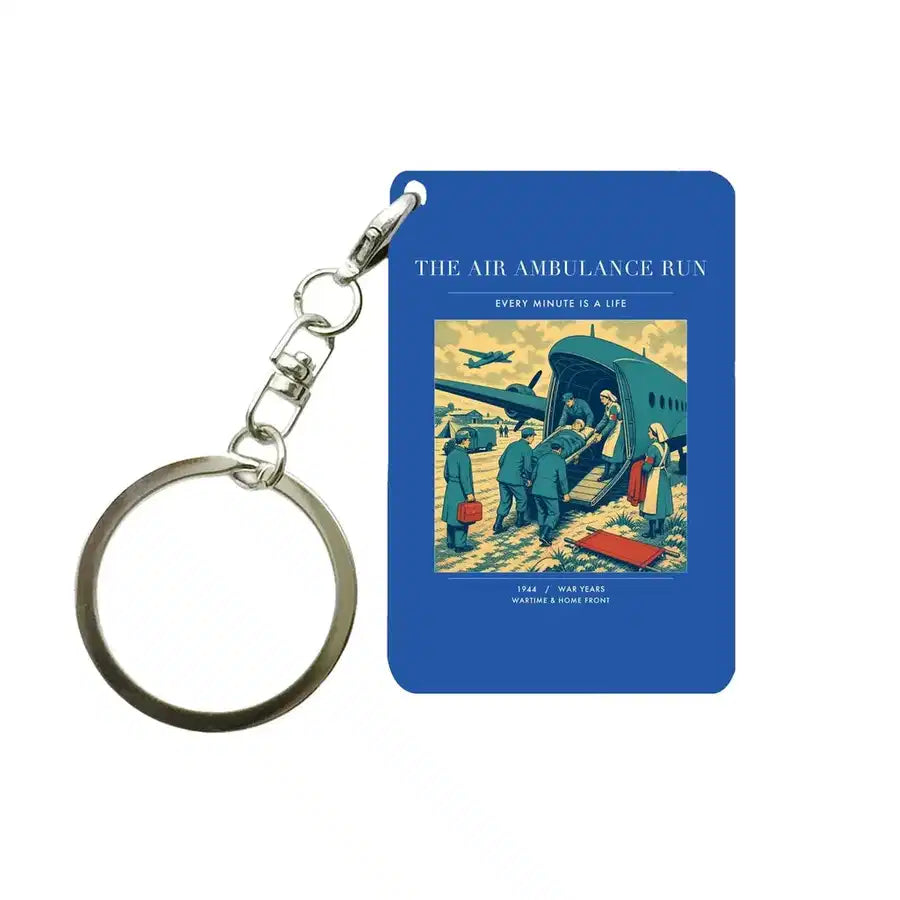 VINTAGE G4506 - The Air Ambulance Run - Designed Key Chain design on blue