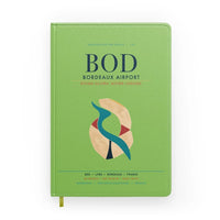 Thumbnail for Bordeaux Airport (BOD) design on light green notebook