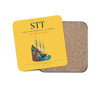 Thumbnail for Cyril E. King Airport (STT) design on yellow 1 piece coaster