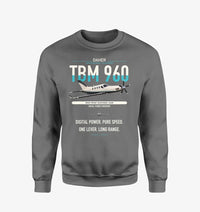 Thumbnail for Daher TBM 960 design on gray sweatshirt