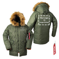 Thumbnail for Customisable 2 LOGOS Bomber Jacket - view 3