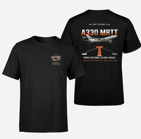 Thumbnail for Airbus A330 MRTT design on black t-shirt, double-side print