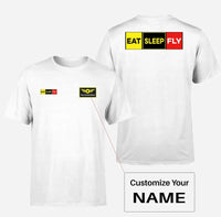 Thumbnail for Customisable Eat Sleep Fly T-Shirt - view 3