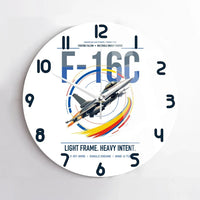 Thumbnail for F-16C Fighting Falcon design on white no frame wall clock