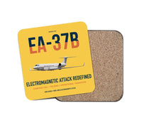 Thumbnail for EA-37B Compass Call design on yellow 1 piece coaster