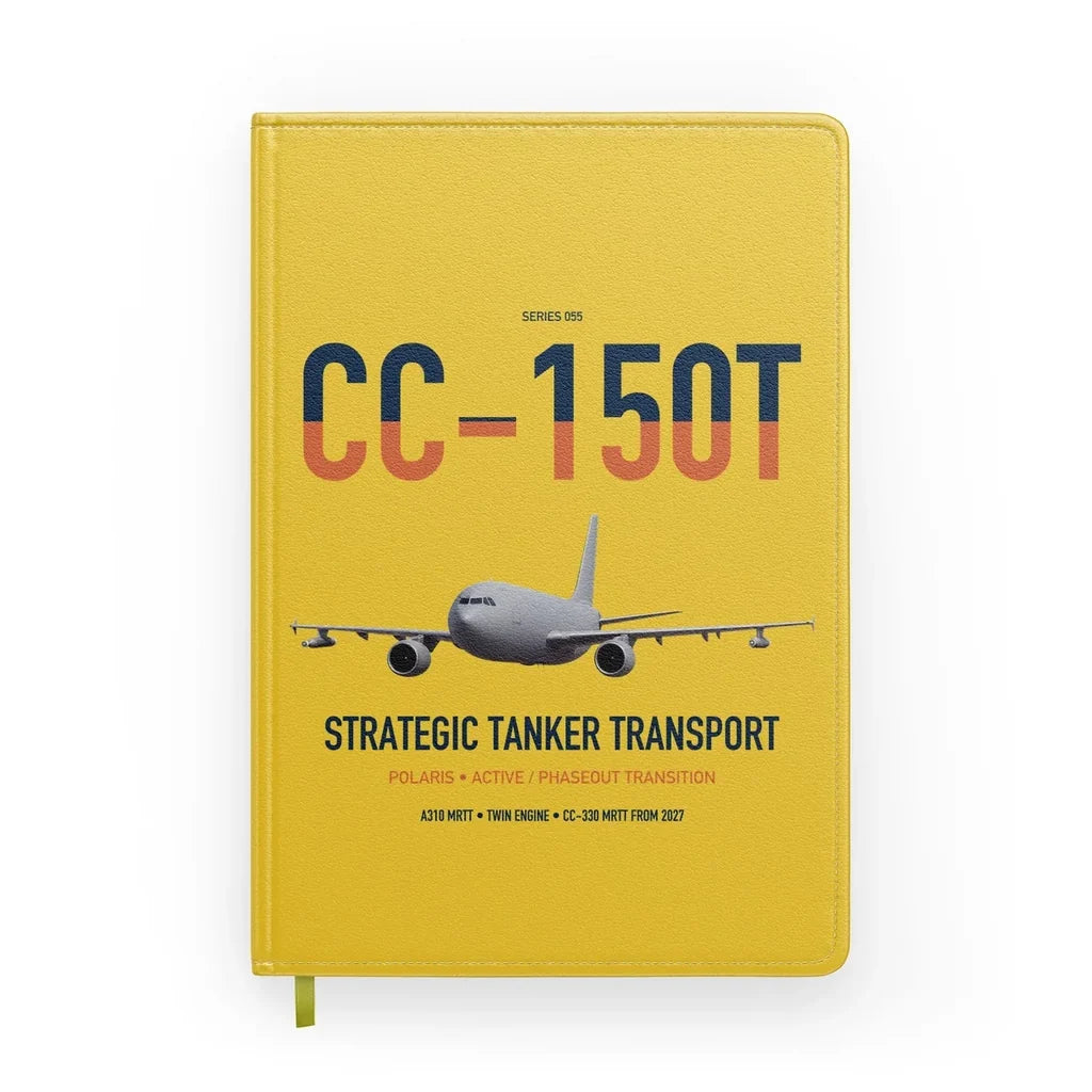 Airbus CC-150T Polaris design on yellow notebook