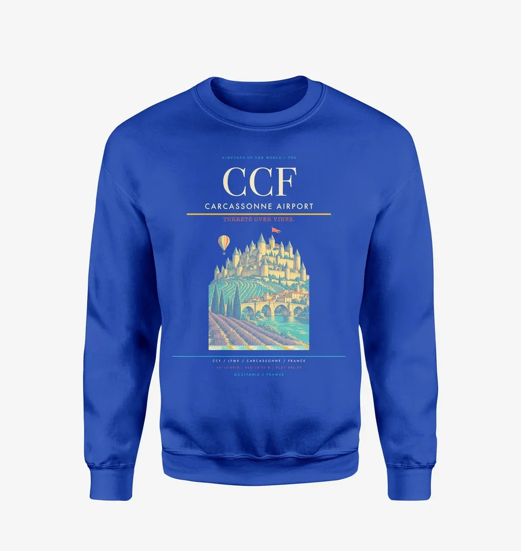 Carcassonne Airport CCF Sweatshirt - Blue