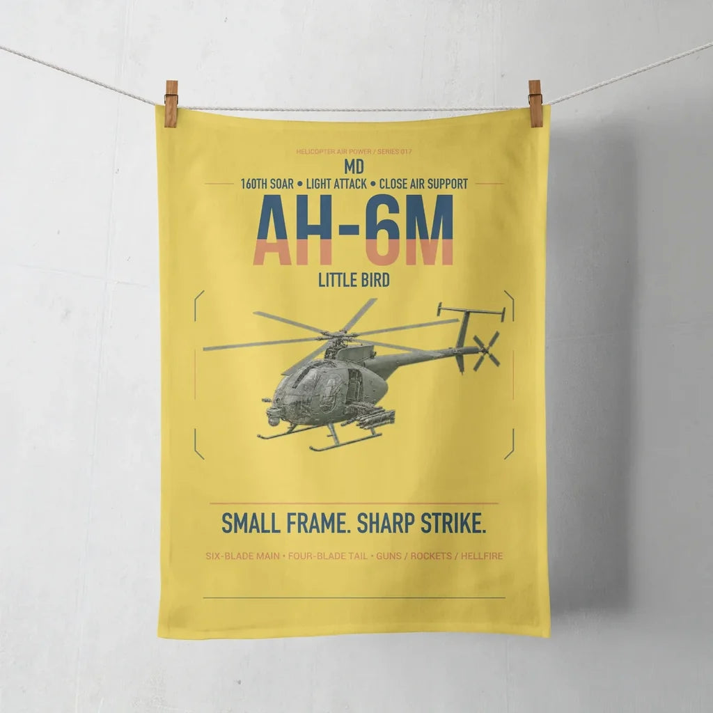 MD AH-6M Little Bird design on yellow towel