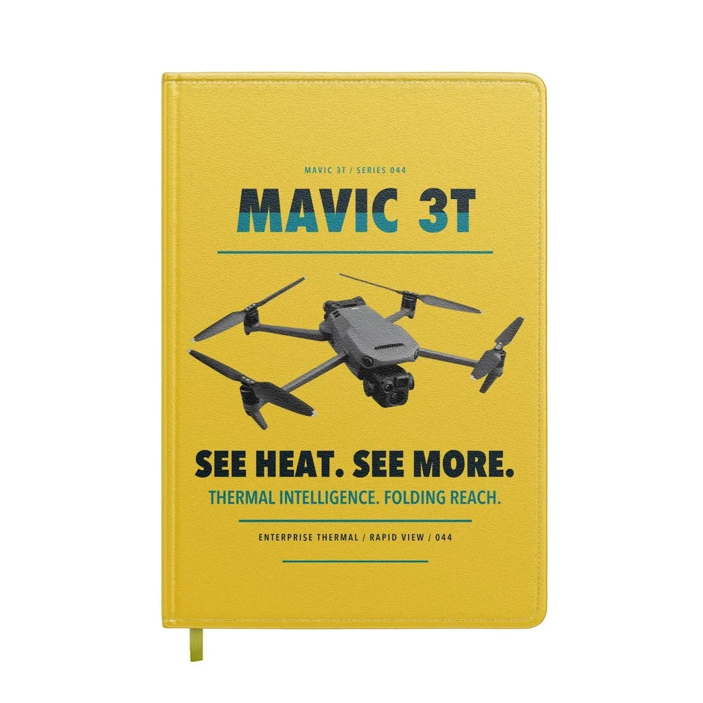 DJI Mavic 3 Thermal design on yellow notebook