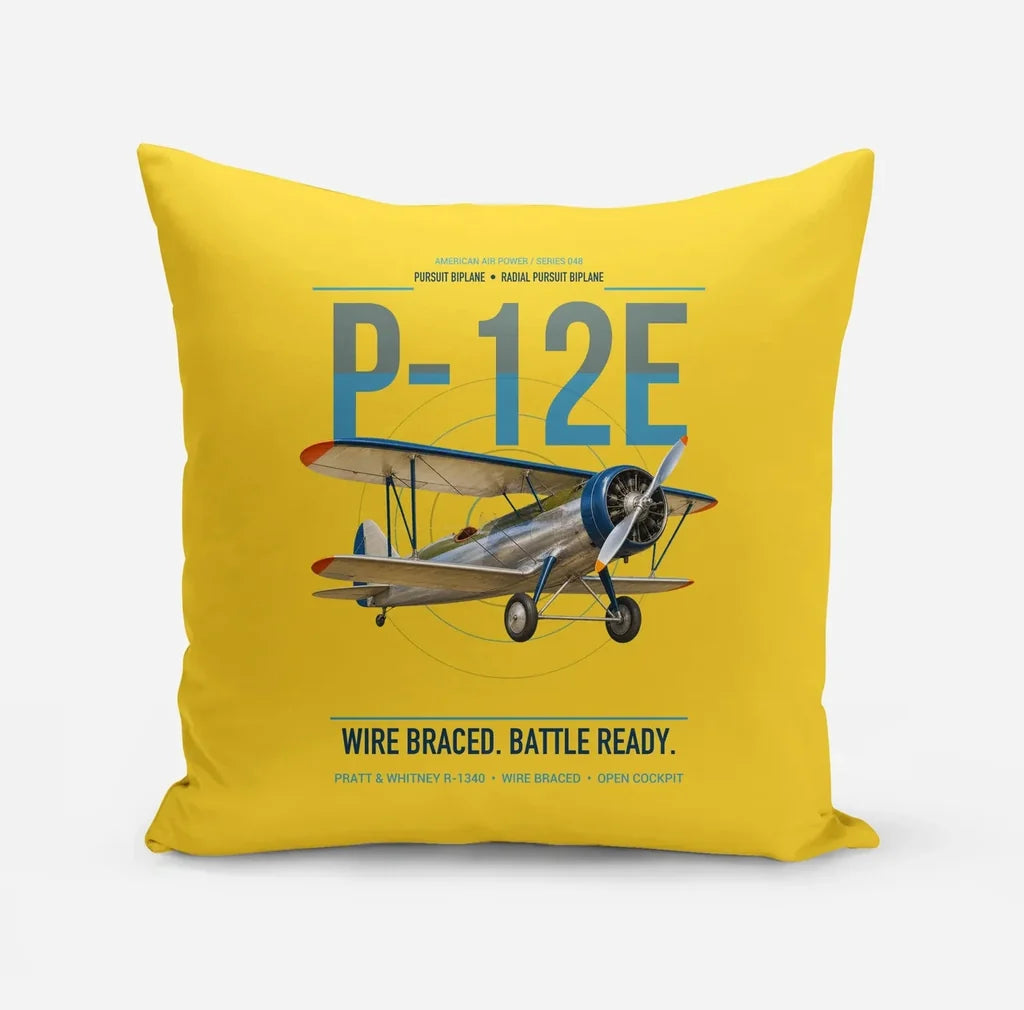 Boeing P-12E design on yellow pillow