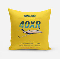 Thumbnail for Bombardier Learjet 40XR design on yellow pillow