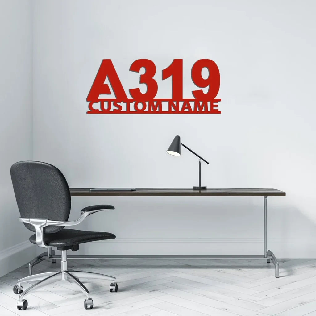 Customisable Airbus A319 Metal Sign - view 3