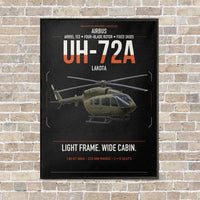 Thumbnail for Airbus UH-72A Lakota vertical canvas print - framed - black background