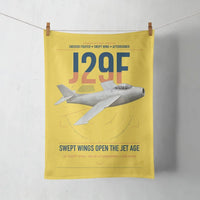 Thumbnail for Saab J 29F Tunnan design on yellow towel