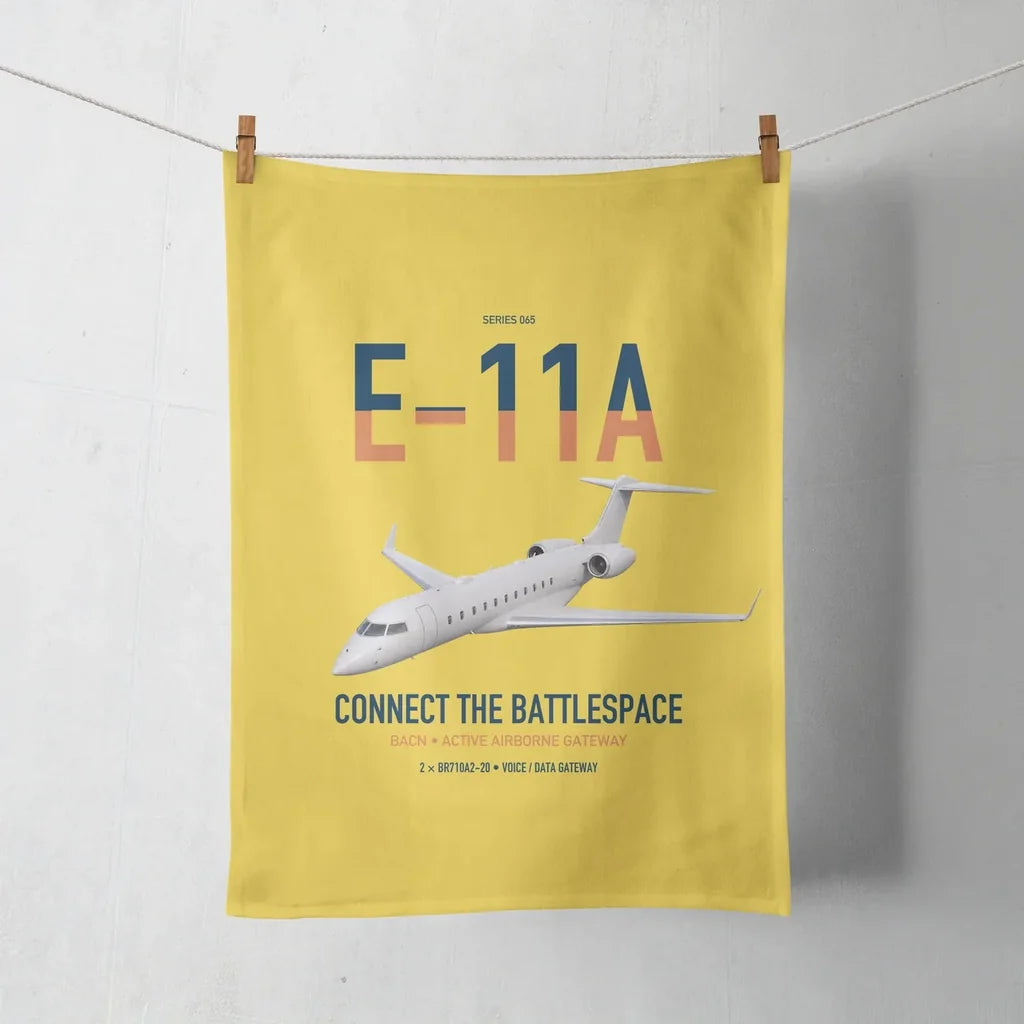 E-11A BACN design on yellow towel