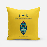 Thumbnail for Afonso Pena International Airport (CWB) design on yellow pillow