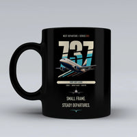 Thumbnail for Boeing 737-500 Classic double-side print on black ceramic mug