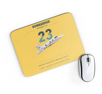 Thumbnail for Bombardier Learjet 23 design on yellow rectangle mouse pad