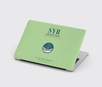 Thumbnail for Syracuse Hancock International Airport (SYR) design on light green MacBook case
