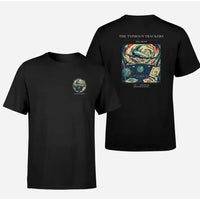 Thumbnail for VINTAGE G4091 - The Typhoon Trackers - Double-Side T-Shirt design on black double side t shirt