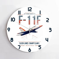 Thumbnail for F-11F Tiger design on white no frame wall clock