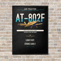 Thumbnail for Air Tractor AT-802F vertical canvas print - framed - black background