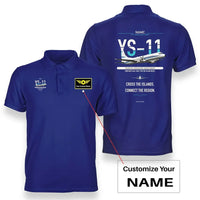 Thumbnail for NAMC YS-11A design on blue polo with custom name badge