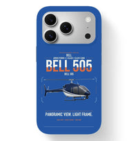 Thumbnail for Bell 505 design on blue magsafe iphone case, for iPhone 17 Pro
