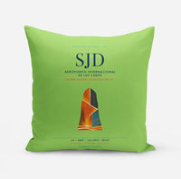Thumbnail for Aeropuerto Internacional de Los Cabos (SJD) design on light green pillow