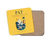 Thumbnail for Jay Prakash Narayan International Airport (PAT) design on yellow 1 piece coaster